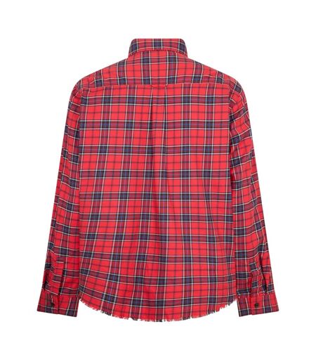Chemise Motif/style Motif Écossais Homme Rose Hugo