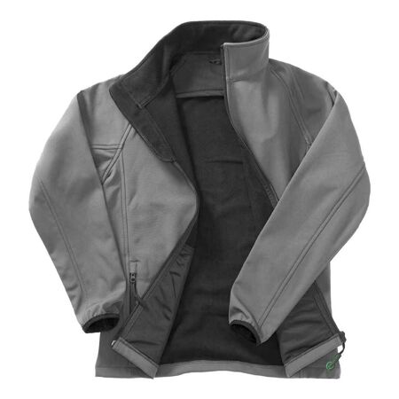 Mens printable soft shell jacket charcoal/black Result Core