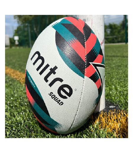 Ballon de rugby squad taille 3 blanc / rouge / bleu Mitre