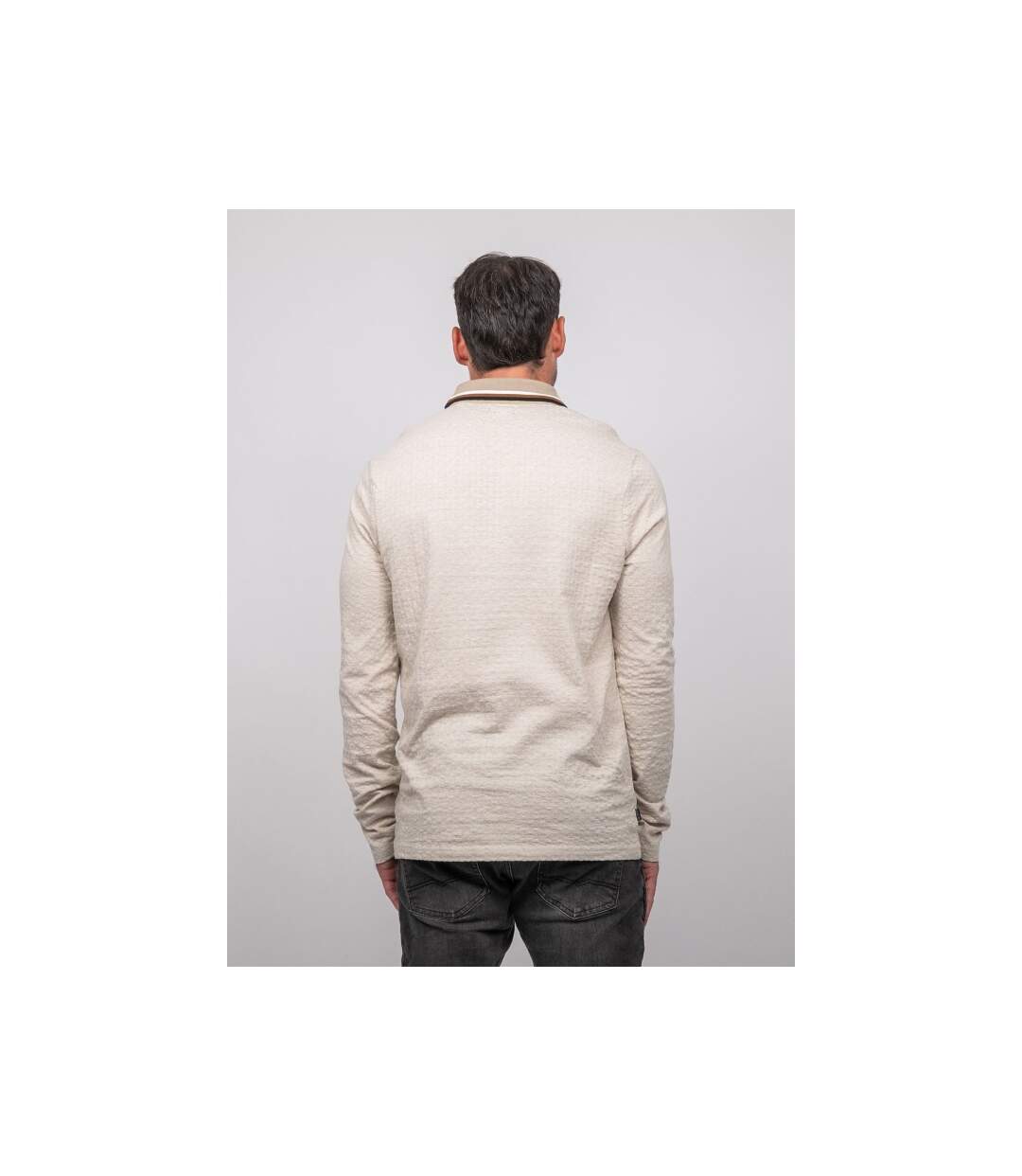 Polo jacquard col rayé manches longues PIRATAXO-2