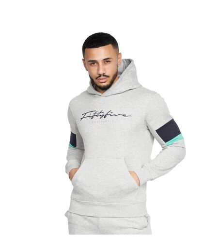 Mens Blastout Hoodie Grey Marl Crosshatch
