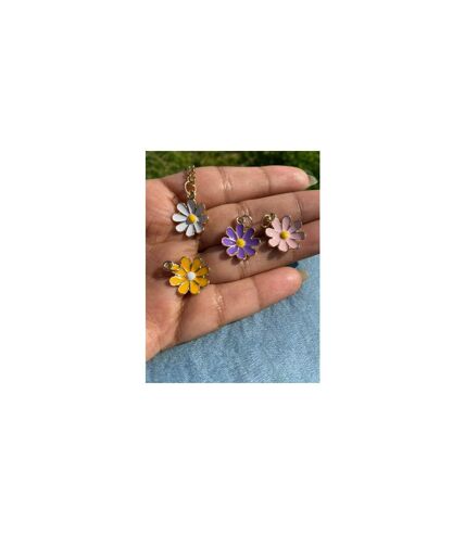 Colourful Yellow Indie Boho Daisy Floral Sunflower Charms Summer Necklace