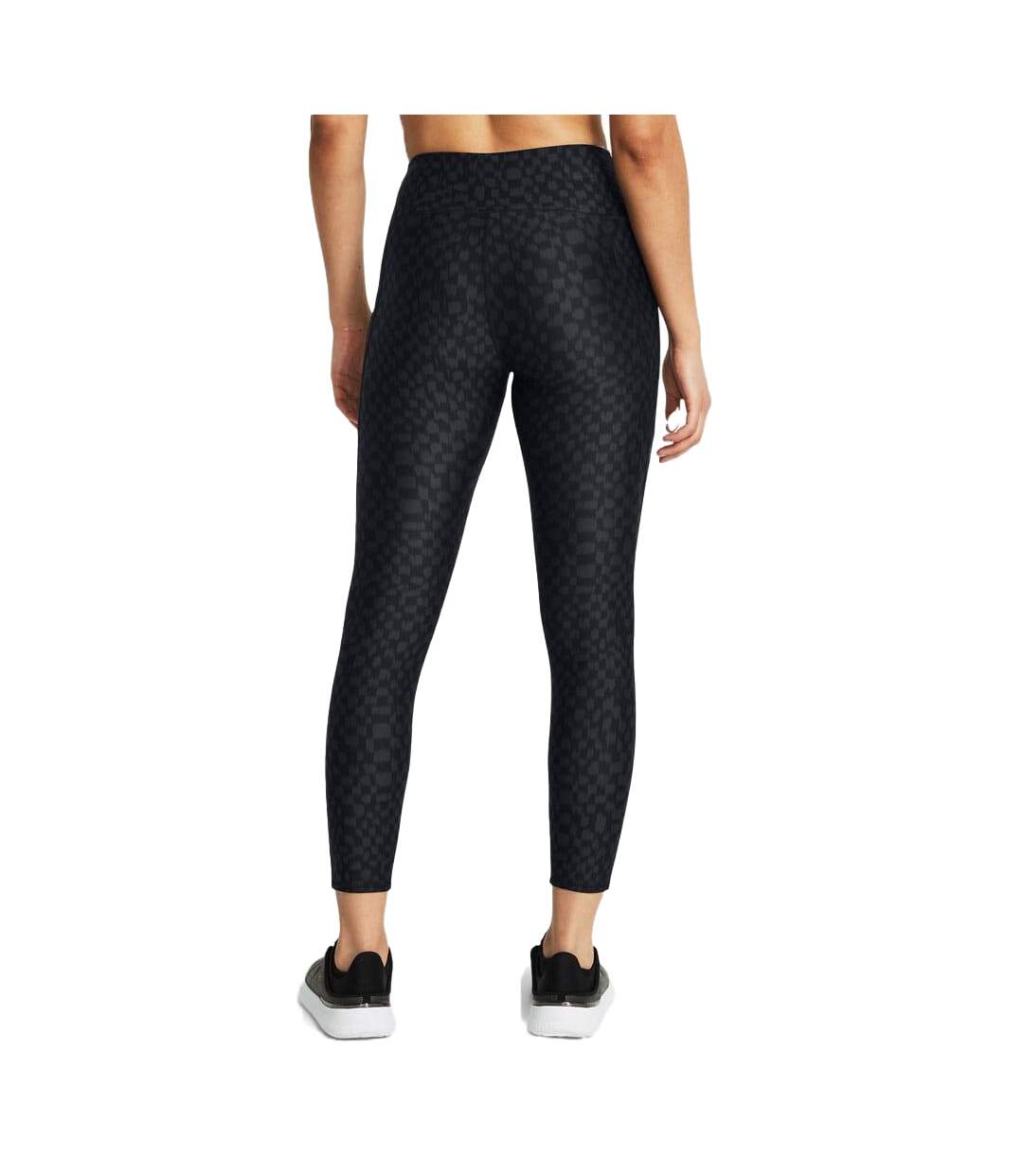 Womens/ladies Heatgear Printed Ankle Length Leggings Black Under Armour-2
