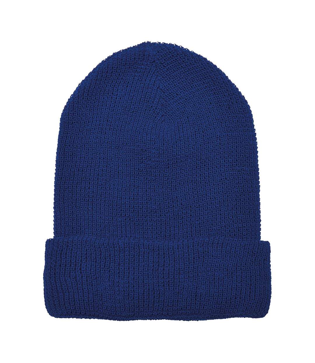 Unisex adult knitted waffle beanie royal blue Flexfit-1