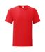 Mens Iconic 150 T-shirt Red Fruit Of The Loom-1