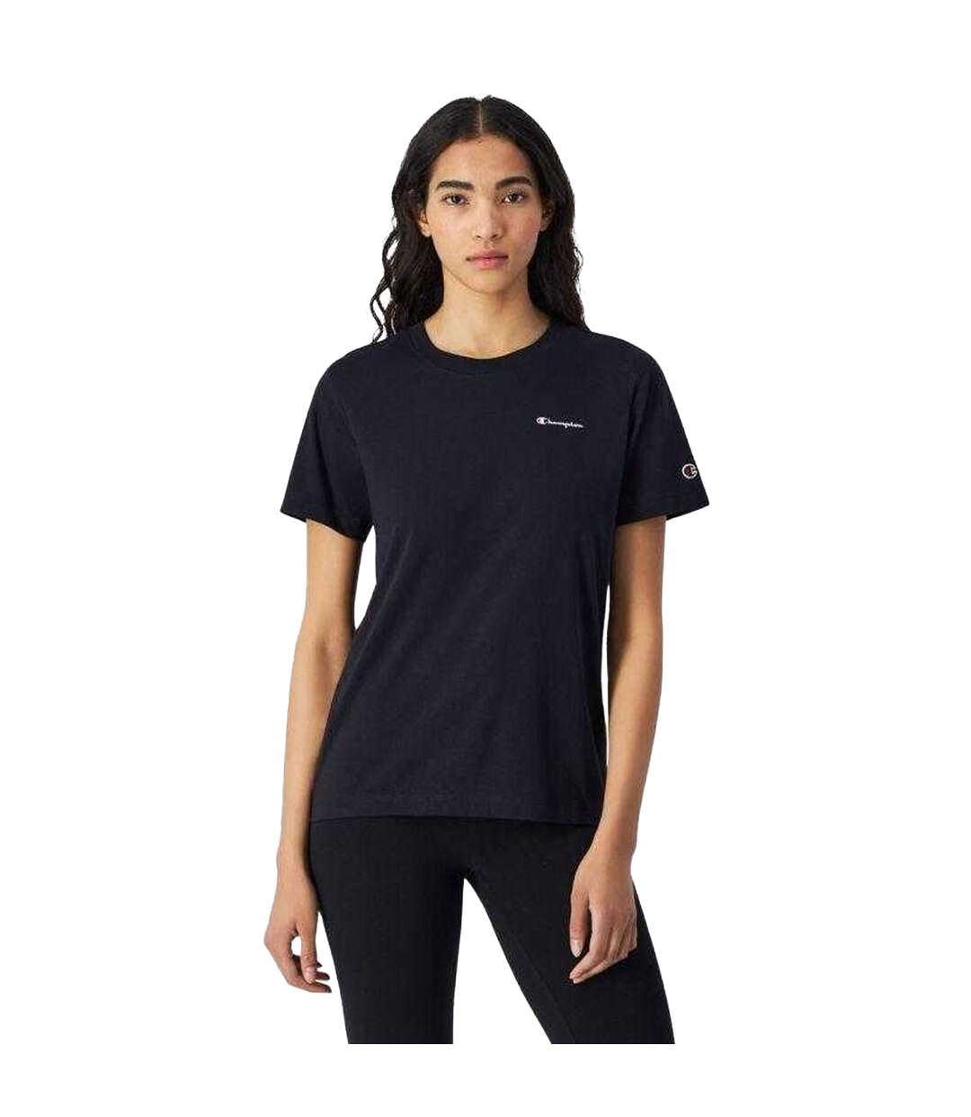 T-shirt Motif/style Logo Femme Noir Champion-1