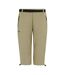 Pantacourt Extensible À Taille Semi-élastiquée Xert Femme Beige Regatta-2