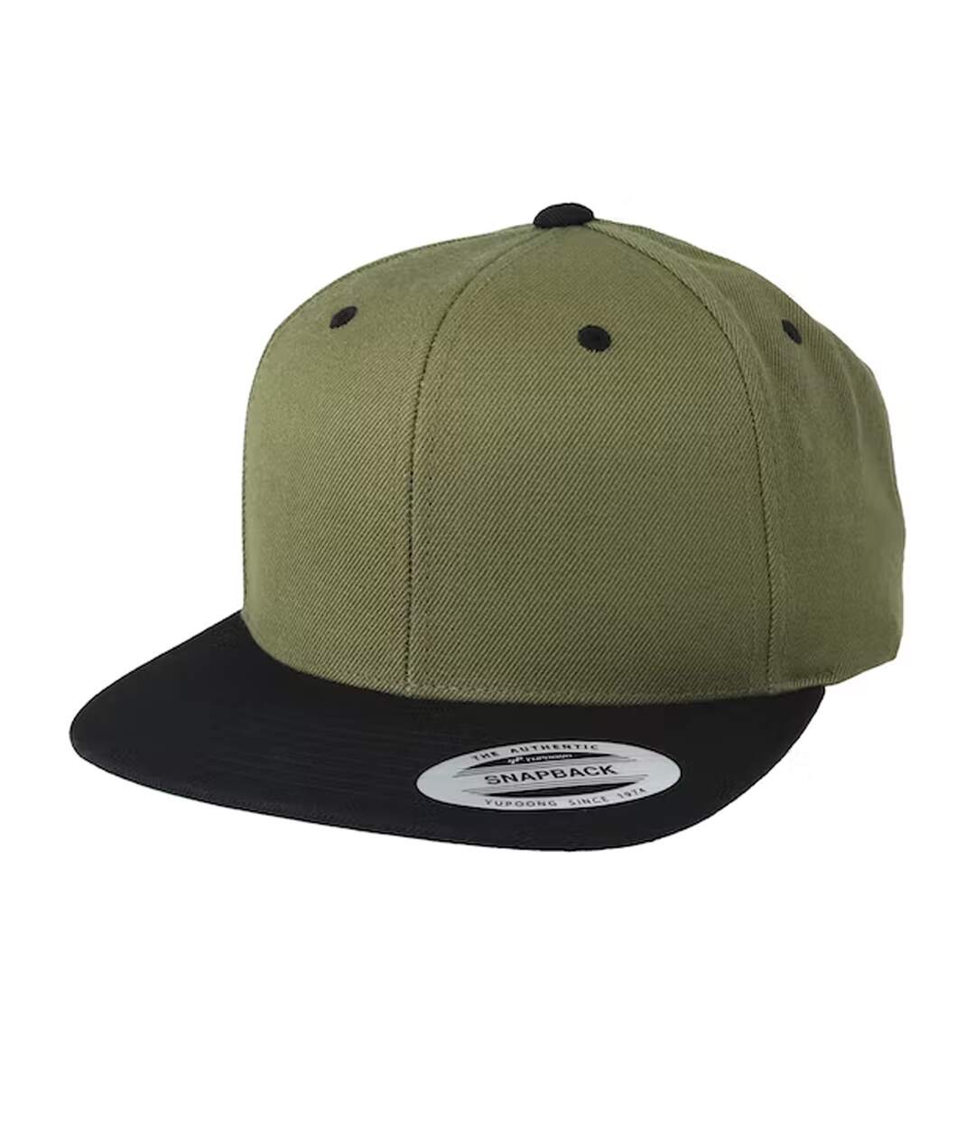 Casquette ajustable classique homme vert sombre / noir Yupoong