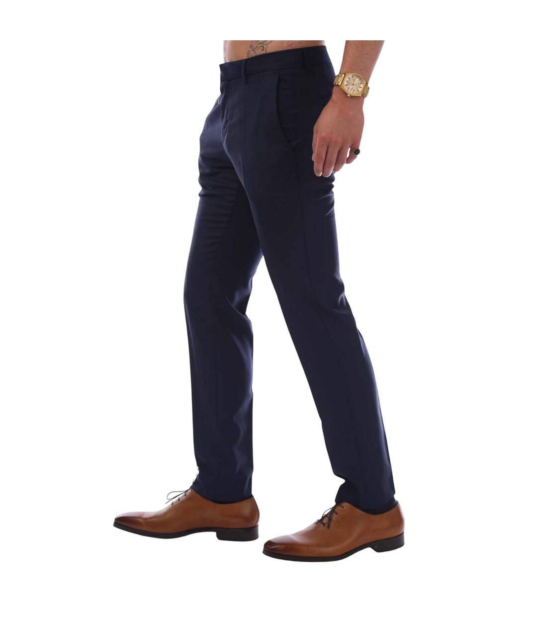 Pantalon Getlin182 Homme Bleu Foncé Hugo Boss-3