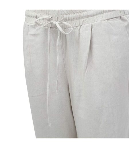 Womens/ladies Jesmilo Linen Blend Trousers White Vero Moda