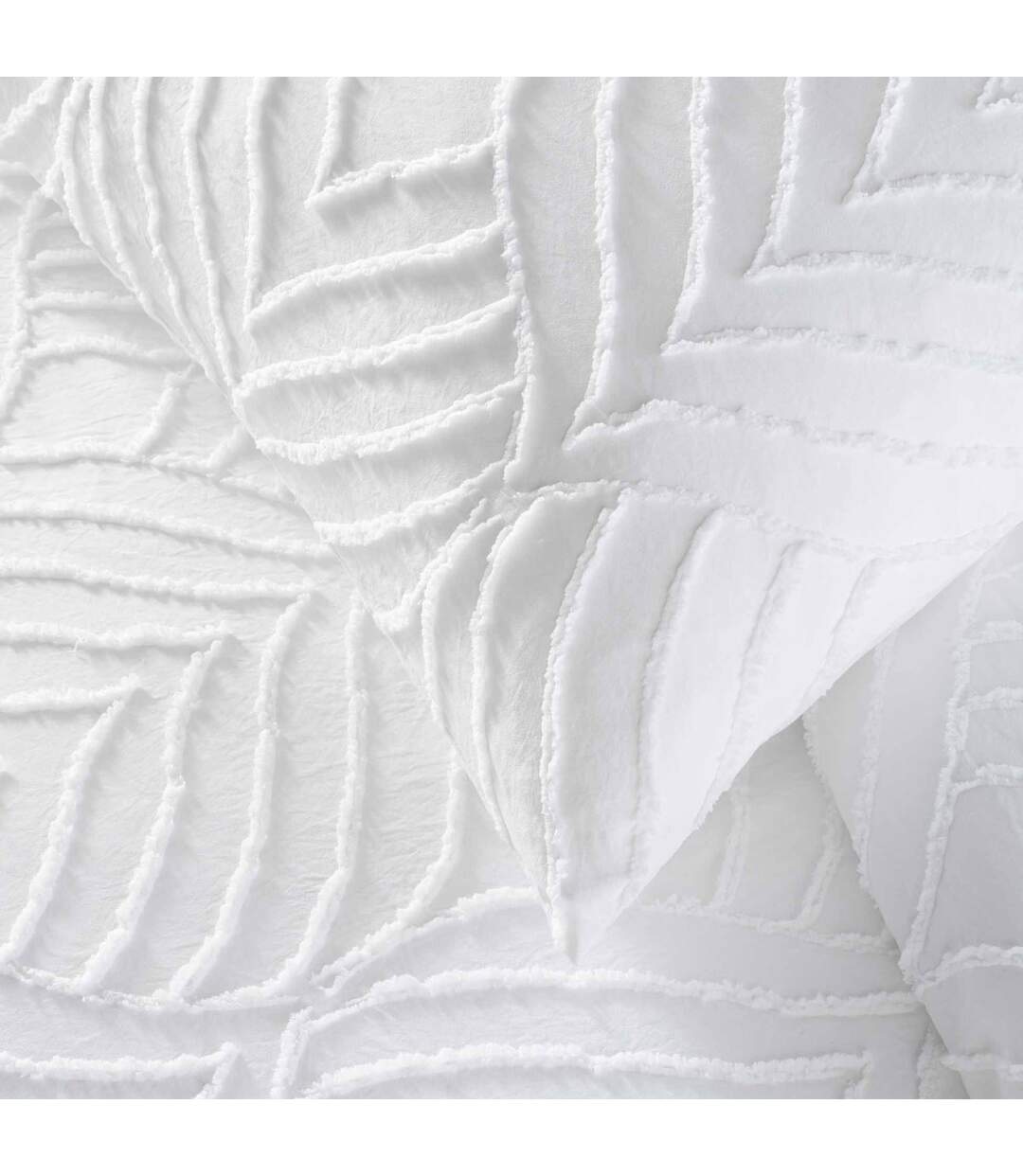 Parure de Lit 3 Pièces Heltie 240x220cm Blanc-4
