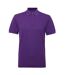 Asquith & Fox Mens Short Sleeve Performance Blend Polo Shirt (Purple)