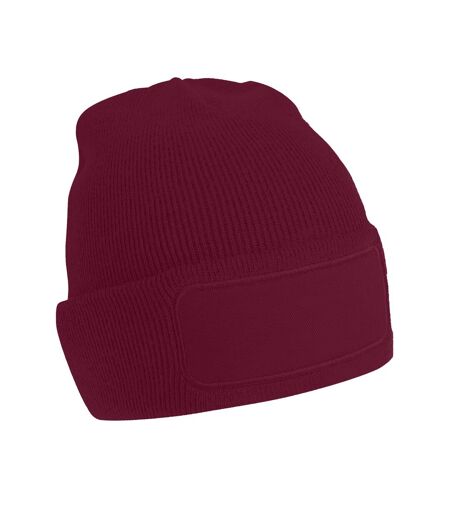 Beechfield Unisex Plain Winter Beanie Hat / Headwear (Ideal for Printing) (Burgundy) - UTRW239