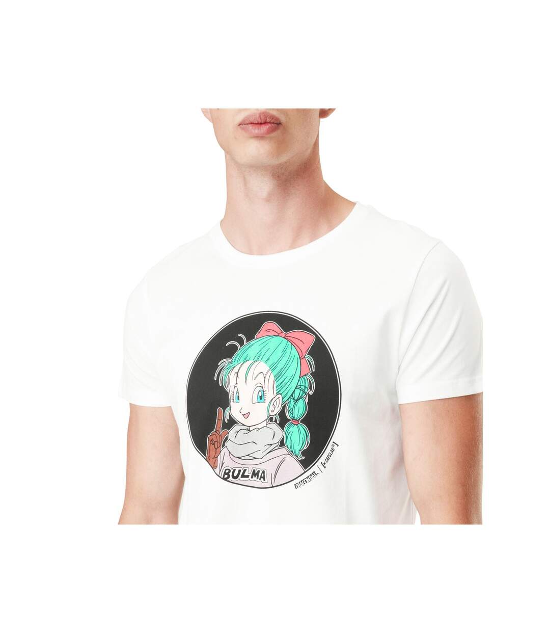 T-shirt homme en coton col rond Dragon Ball Bulma Capslab-2