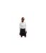 Womens/ladies Logo Slim Long-sleeved Crop T-shirt White Hugo-1