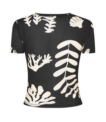 T-shirt Motif/style Corail Femme Corail Edited