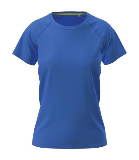 Womens/ladies raglan mesh t-shirt bright royal Stedman