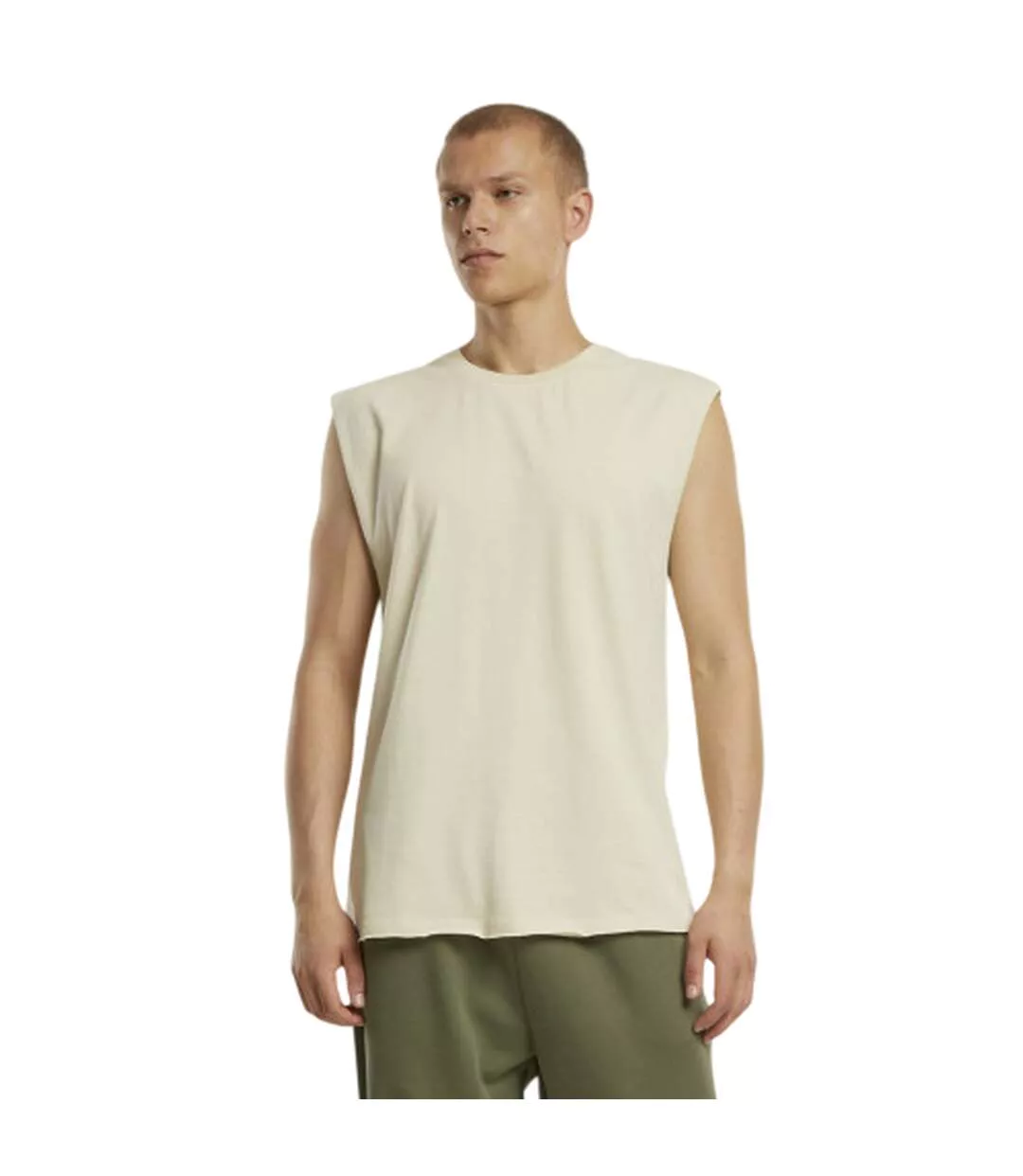 T-shirt Sans Manches Style Uni Homme Sable New Morning Studios-1