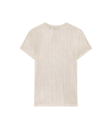 T-shirt Motif/style Métallisé Femme Jaune Or Ted Baker