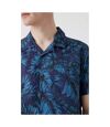Mantaray Mens Twilight Revere Collar Shirt (Navy)