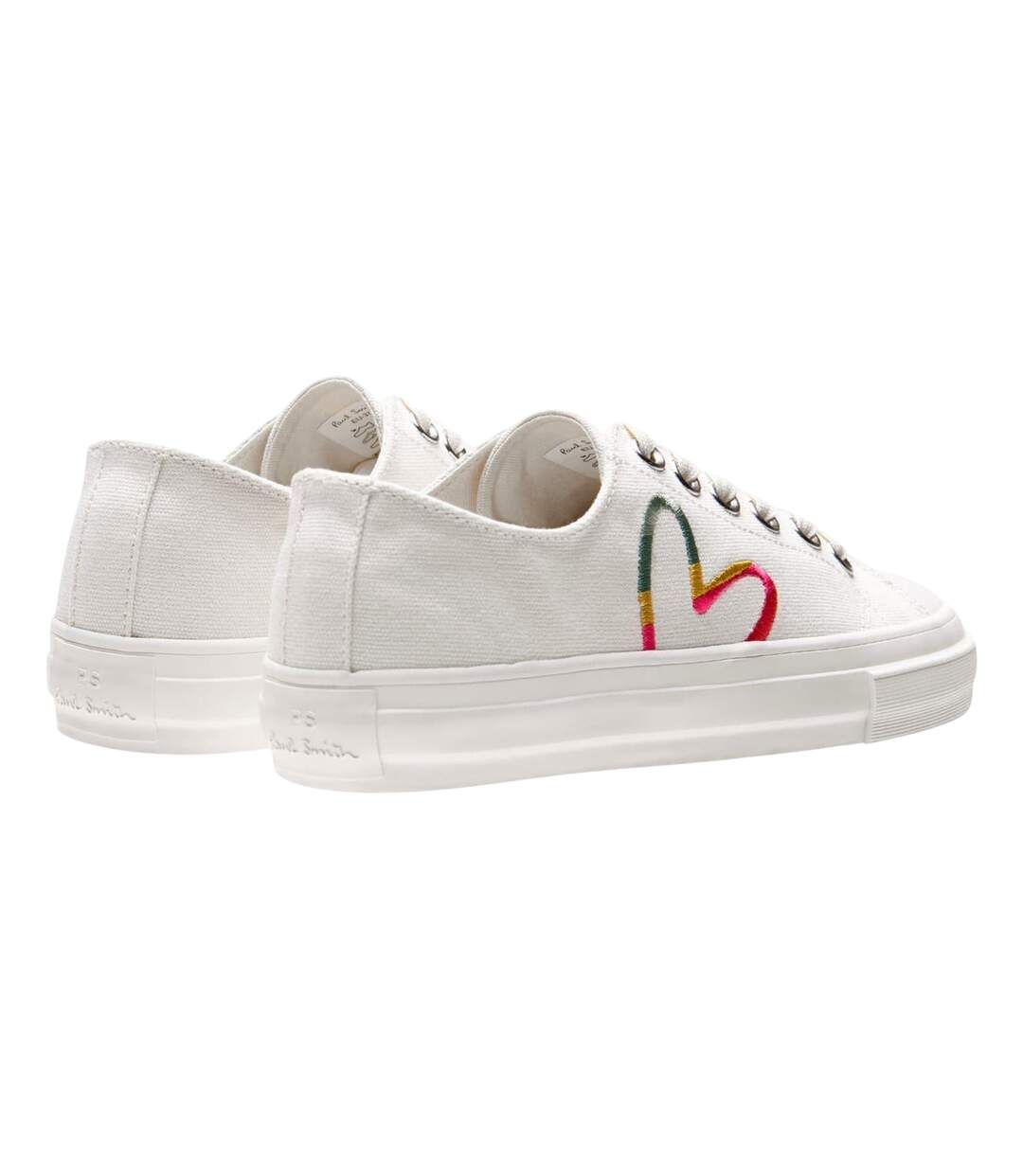 Baskets Motif/style Cœur Arc-en-ciel Femme Blanc Paul Smith-2