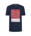 Mens City Cotton T-shirt Dark Blue Boss-1