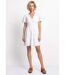 Robe courte col V et broderie anglaise-1