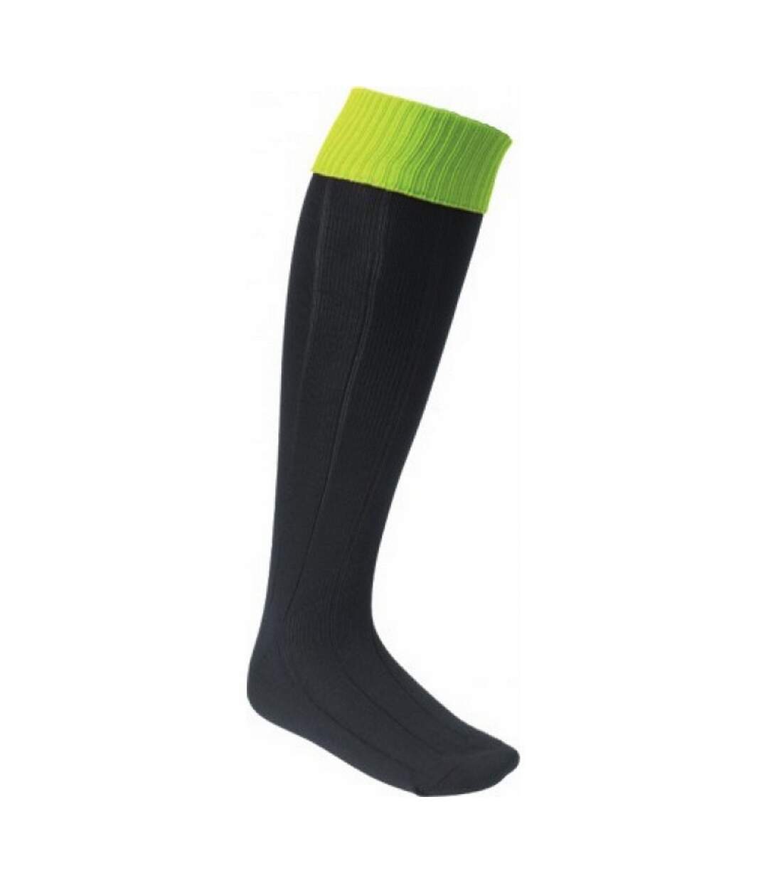 Chaussettes de foot homme noir / jaune fluo Carta Sport-1