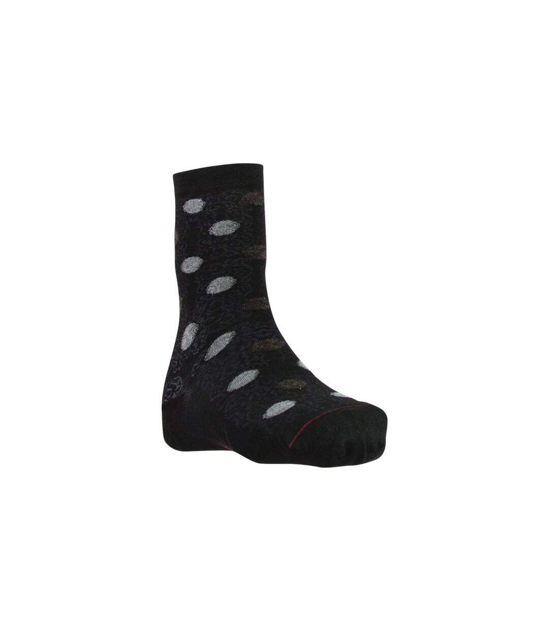 LABONAL Chaussettes Femme Viscose BIGPOIS Noir-1