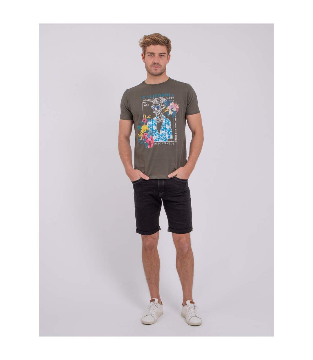 T-shirt manches courtes col rond pur coton NUMILAN-4