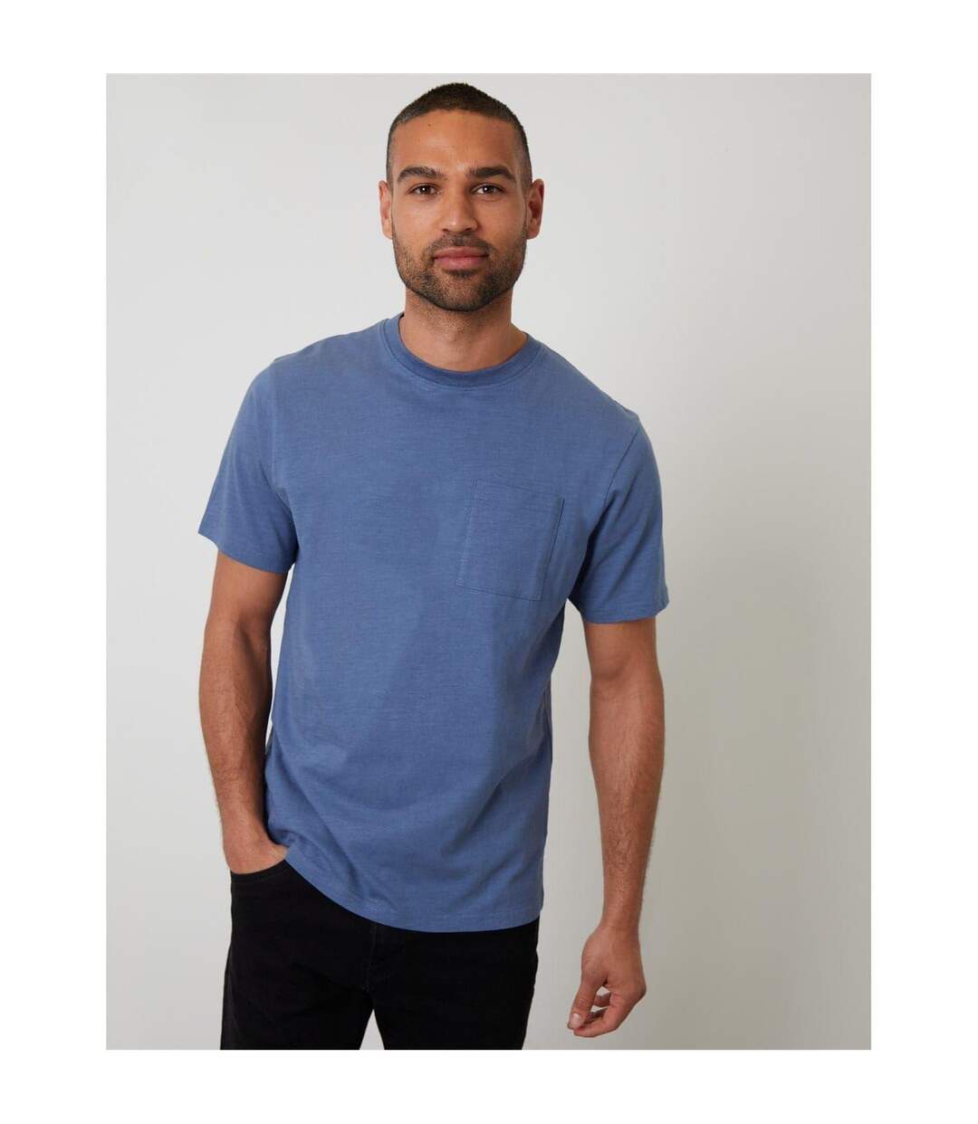 T-shirt Homme Bleu Ciel Threadbare-1