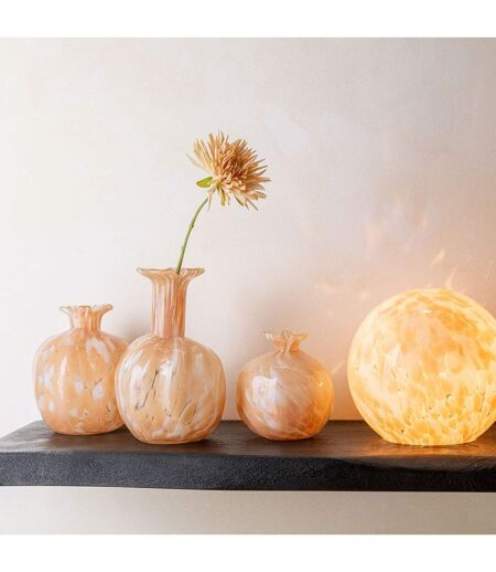 Vase Design en Verre Mélissa 13cm Beige