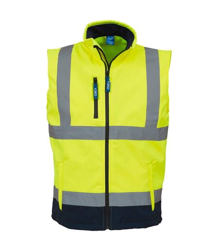 Mens high-vis gilet yellow/navy Yoko