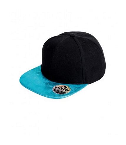 Result Mens Bronx Glitter Snapback Cap (Black/Turquoise) - UTPC3126