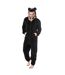 Mens Gorilla Head Fleece Jumpsuit Black Keanu-2