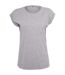 Build Your Brand Womens/Ladies Extended Shoulder T-Shirt (Heather Grey) - UTRW5675
