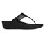 Womens/ladies Lulu Leather Platform Sandals Black FitFlop-1