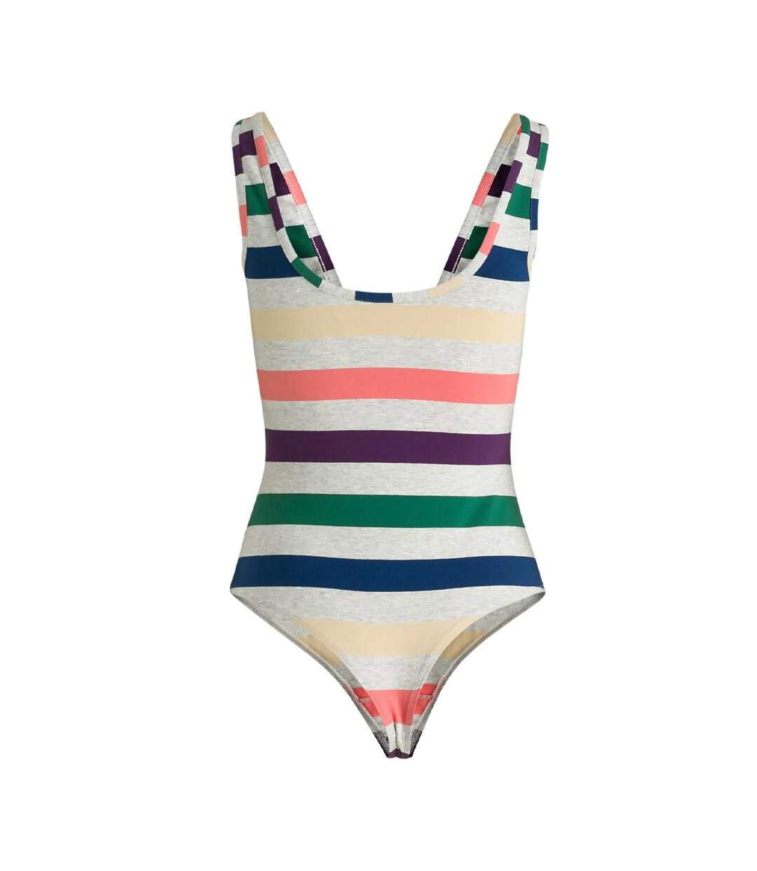 Body gris femme guess guess logo striped-2