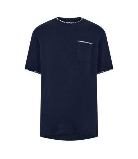 T-shirt Perth Homme Bleu Marine Écru Threadbare