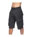 Mens hanwhere camo cargo shorts grey Crosshatch-1