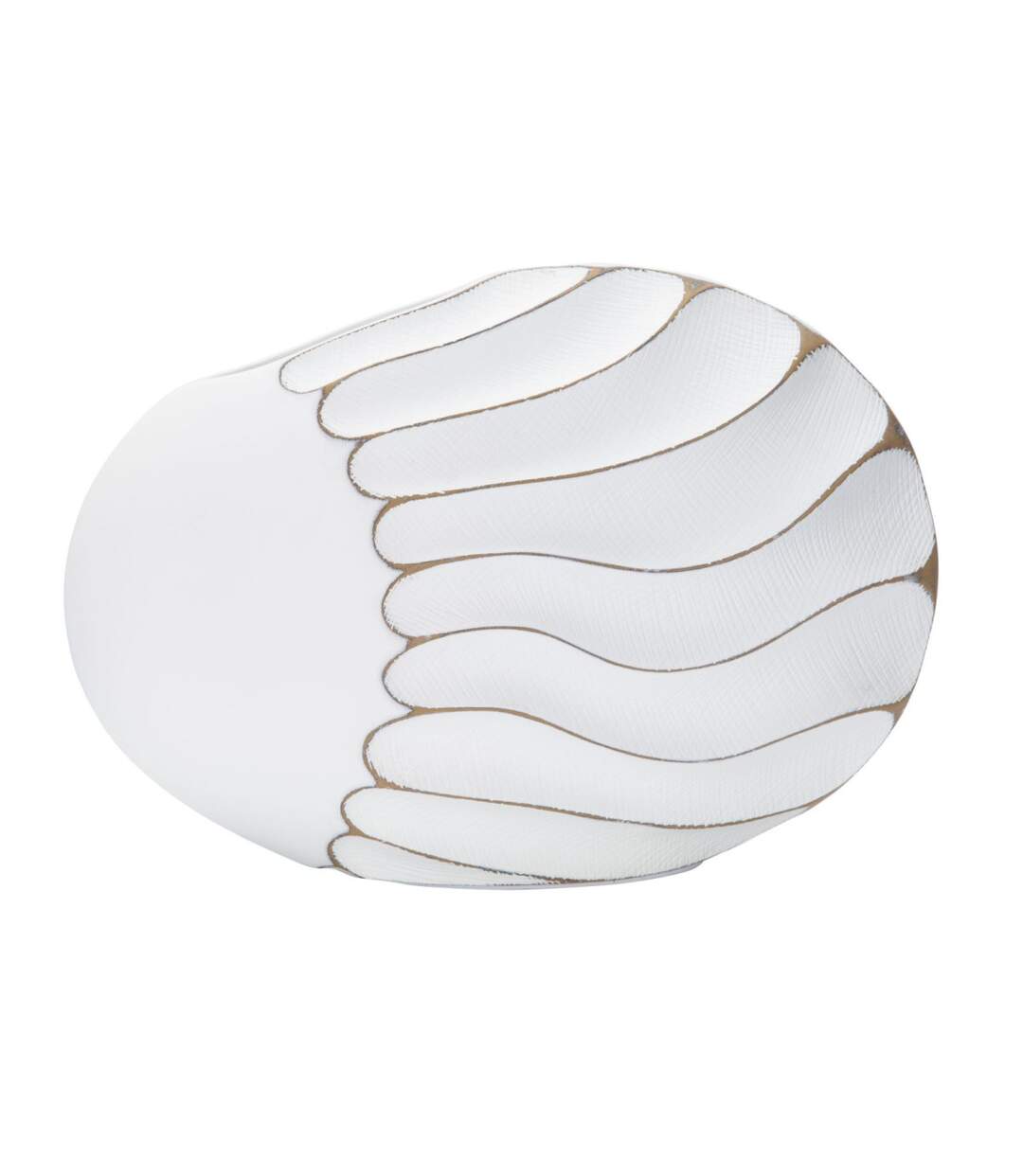 Vase Design en Relief Lines 34cm Blanc-1