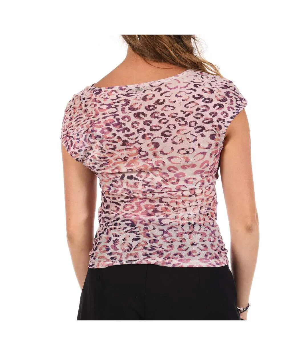 Top imprimé léopard rose femme guess w1gp9jk2x51-2