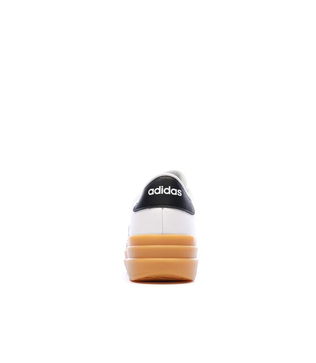 Baskets blanc/noir femme adidas court bold-3