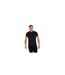 Mens Knitted Short-sleeved Polo Shirt Black Raging Bull-1
