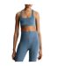 Womens/ladies Medium Impact Sports Bra Blue Calvin Klein-1