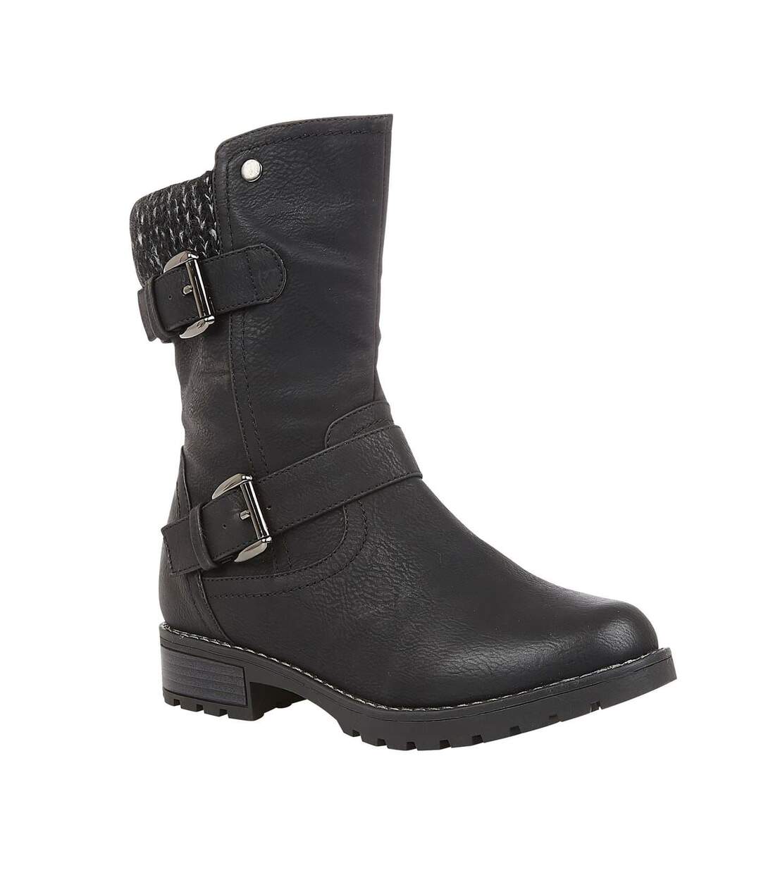 Bottes De Motard Jemima Femme Noir Lotus Shoes-1