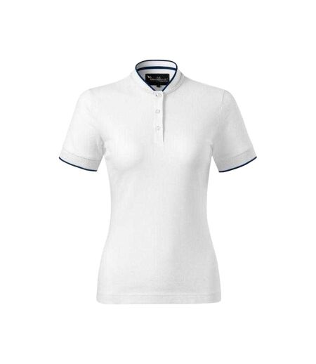 Polo Motif/style Losange Femme Blanc Malfini