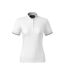 Polo Motif/style Losange Femme Blanc Malfini-1