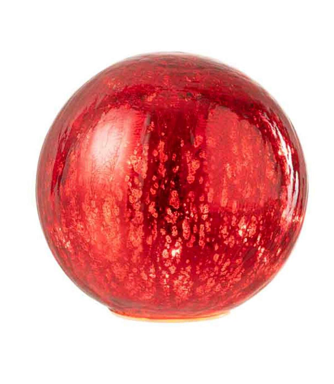 Boule en Verre Led Déco Sazo 15cm Rouge-2