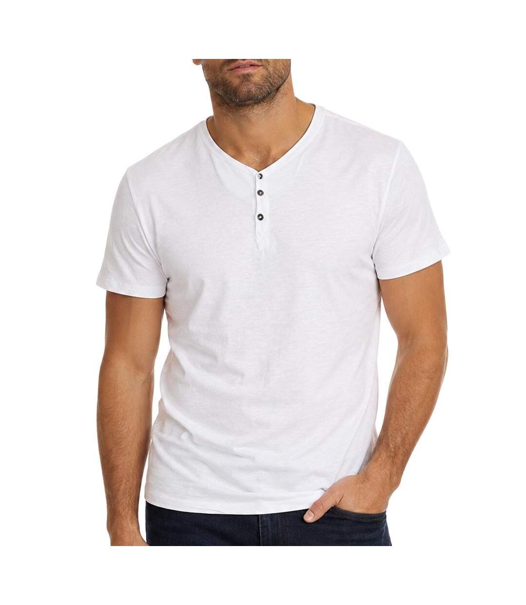 T-shirt blanc homme paname brothers tazio-1